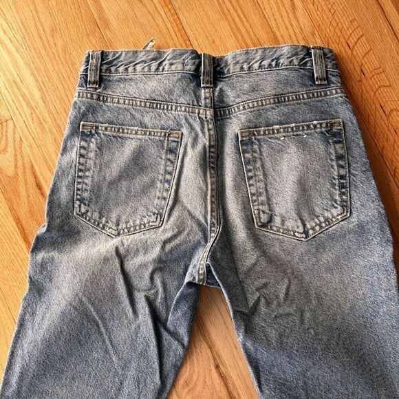 ZARA Men's Jeans Size 30 Straight‎ Fit Distressed light wash Blue Denim casual - Picture 5 of 7
